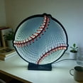 thumbnail image 3 of LED Baseball Light Sign With Acrylic Base And 70 In Data Cable For Bedroom Club Hotel Restaurant, 3 of 6