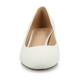 thumbnail image 6 of Journee Womens Saarii Wide Width Slip On Block Heel Round Toe Pumps, 6 of 9