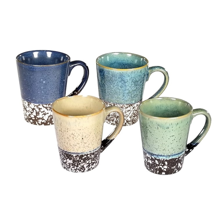 Marcelle Ceramic Coffee Mug, 11 oz, 12 Pack, 4 Assorted Colors