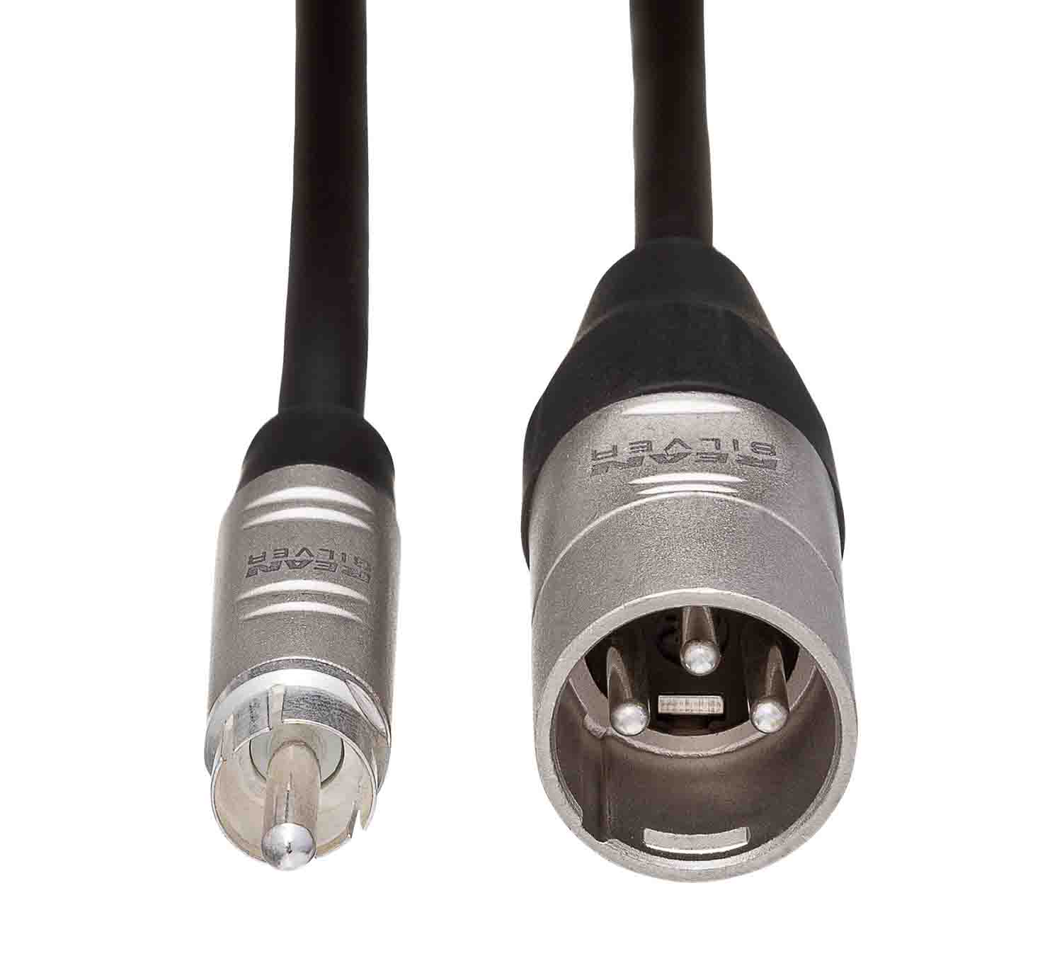 Hosa Technology Unbalanced RCA Male to 3-Pin XLR Male Audio Cable, 20'