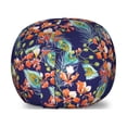 thumbnail image 1 of Tropical Storage Toy Bag Chair, Boho Colorful Pastel Blooming Exotic Bouquets Peacock Feathers Wildflowers, Stuffed Animal Organizer Washable Bag, Large Size, Indigo Multicolor, by Ambesonne, 1 of 3