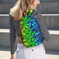 thumbnail image 5 of Disketp Multicolored Butterflies Mochila de Lona Estampada, Mochila Escolar de Viaje Ligera para Estudiantes y Portátil-Small, 5 of 5