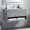 thumbnail image 2 of 36 inch Single Bathroom Floating Vanity in Concrete Grey, 2 of 14