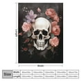 thumbnail image 4 of ONETECH Skull Blanket Gifts for Women Girls Boys, Beautiful Flowers Plants Decoration for Home Bedroom Office, Soft Comfortable Fluffy Lightweight Throw Plush Blankets, 4 of 6