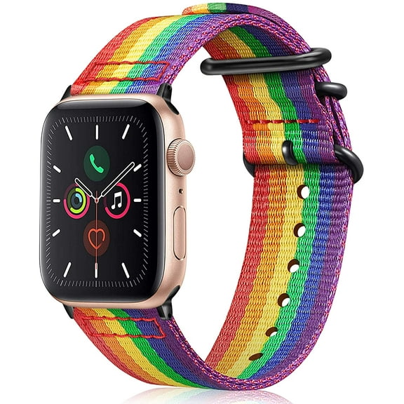 Fintie Replacement Band for Apple Watch 41mm 40mm 38mm Series 8 7 6 5 4 3 2 1 SE2 SE, Lightweight Breathable Woven Nylon Sport Loop Wrist Strap