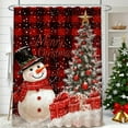 thumbnail image 5 of Christmas Shower Curtain Polyester, Waterproof Holiday Bathroom Decor with Festive Patterns, 70x59 Inches Fabric Bath Curtain for Seasonal Decor(C), 5 of 5
