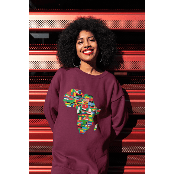 African Flags Unisex Crewneck Sweatshirt