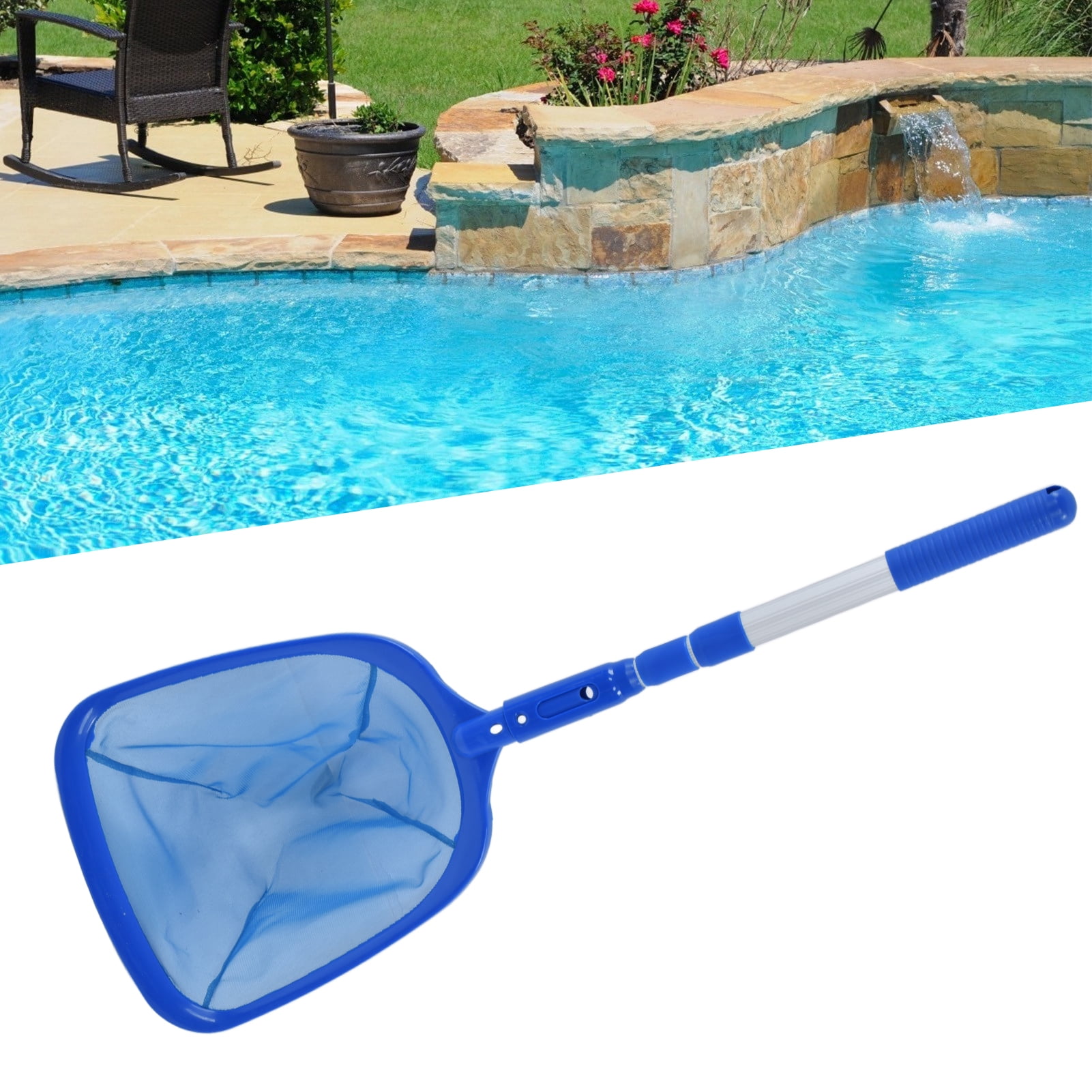 Loewten Pool Skimmer With Pole,Pool Skimmer With Retractable Rod For