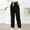 Black, variant on AOOCHASLIY Valentine's Day Women Pants Women's Fashion Casual Solid Elastic Waist Trousers Long Straight Pants
