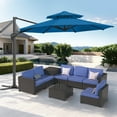 thumbnail image 4 of 12FT Offset Cantilever Umbrella Patio Umbrella with 360° Rotation & Adjustable Tilt, 4 of 10