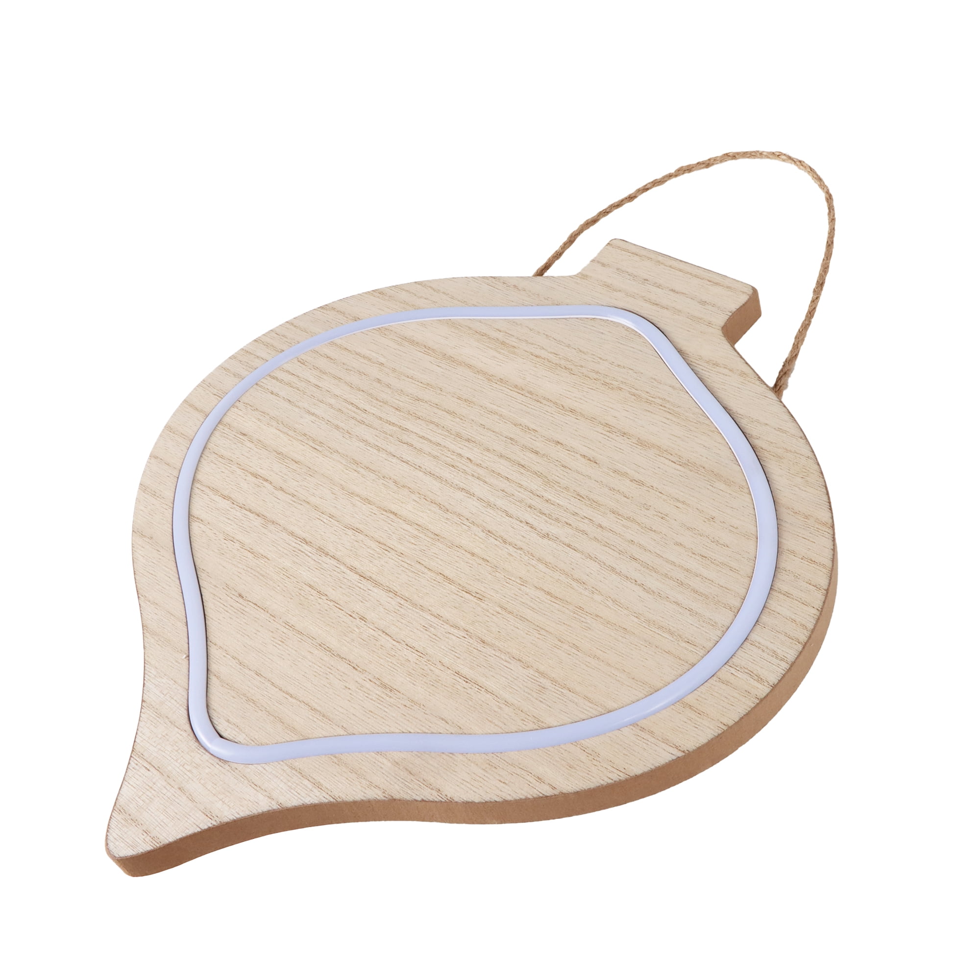 Hello Hobby LED Unfinished Ornament Plaque, MDF Wood Surface, 10.04 in x 0.65 in x 10.93 in
