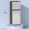 thumbnail image 2 of Silver Mini Fridge with Freezer | 4.6 Cu. Ft Small Refrigerator - Dorm, Office, RV - Adjustable Thermostat, Reversible Door, Quiet Operation, 2 of 7