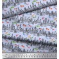 thumbnail image 3 of Soimoi Japan Crepe Satin Fabric Animals,Bird & Tree Modern Style Print Sewing Fabric Yard 42 Inch Wide, 3 of 3