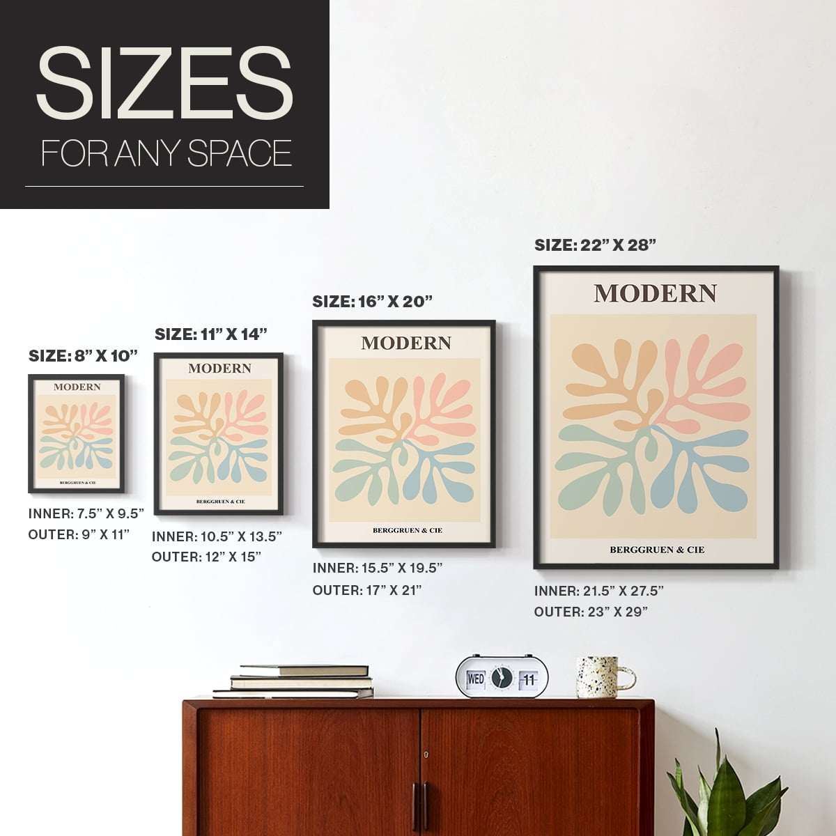 Matisse CXI Framed Print in Black Solid Wood 8 x 10 Framed Print