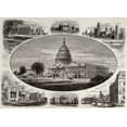 thumbnail image 2 of Unknown 32x24 White Modern Wood Framed Museum Art Print Titled - Public Buildings In Washington, 2 of 4
