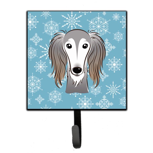 ""Caroline'S Treasures Bb1663Sh4 Correa O Llavero Saluki Con Forma De Copo De Nieve, Pequeño, Multicolor""