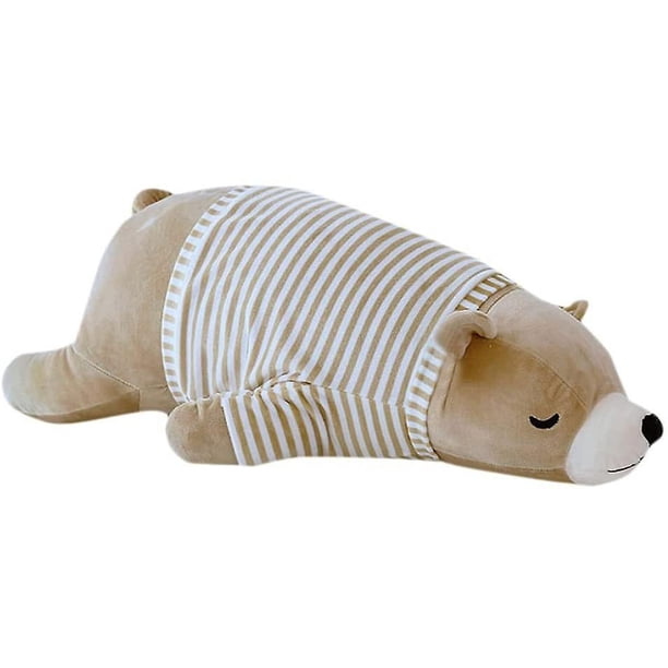 Almohada de felpa de animales de oso polar, juguete de peluche de oso polar suave, peluches suaves de animales, muñecas lindas, para niñas/niños, linda almohada corporal para dormir Gi