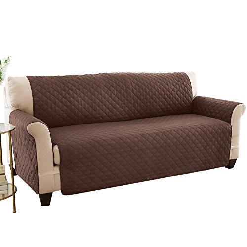Collections Etc Reversible Quilted Sofa Cover, SpillResistant with