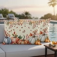 thumbnail image 4 of Orange Blue Fall Outdoor Waterproof Pillow Covers, Thanksgiving Pumpkins Botanical Decorative Rectangle Throw Pillowcase Sofa Cushion Sham for Patio/Couch/Chair, 20"x12" 2 Pack, 4 of 8