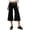 A-Black126, variant on Women's Polka Dot Fold Waist Capri Flare Pants Wide Flare Cut Summer Daily Cropped Trousers