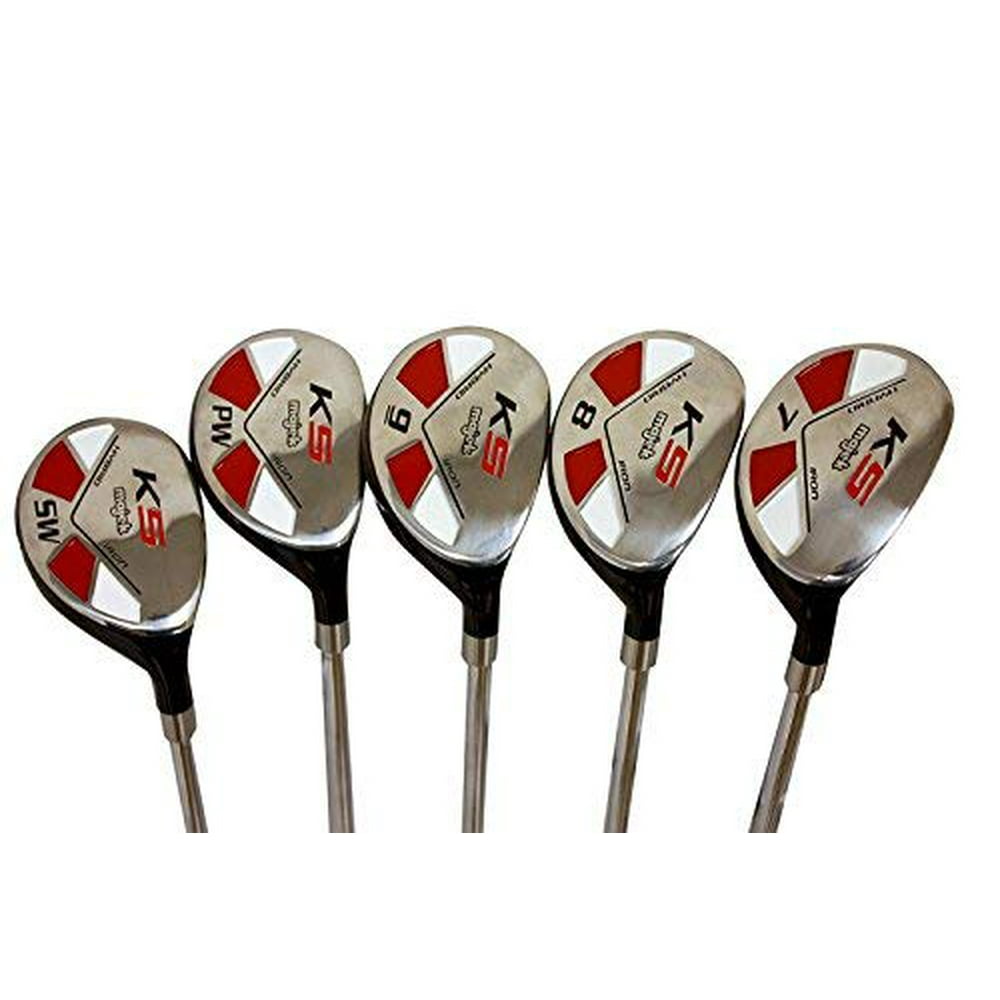 Majek Senior Men’s Golf All Hybrid Partial Set, which Includes 7, 8, 9, PW +SW Senior Flex