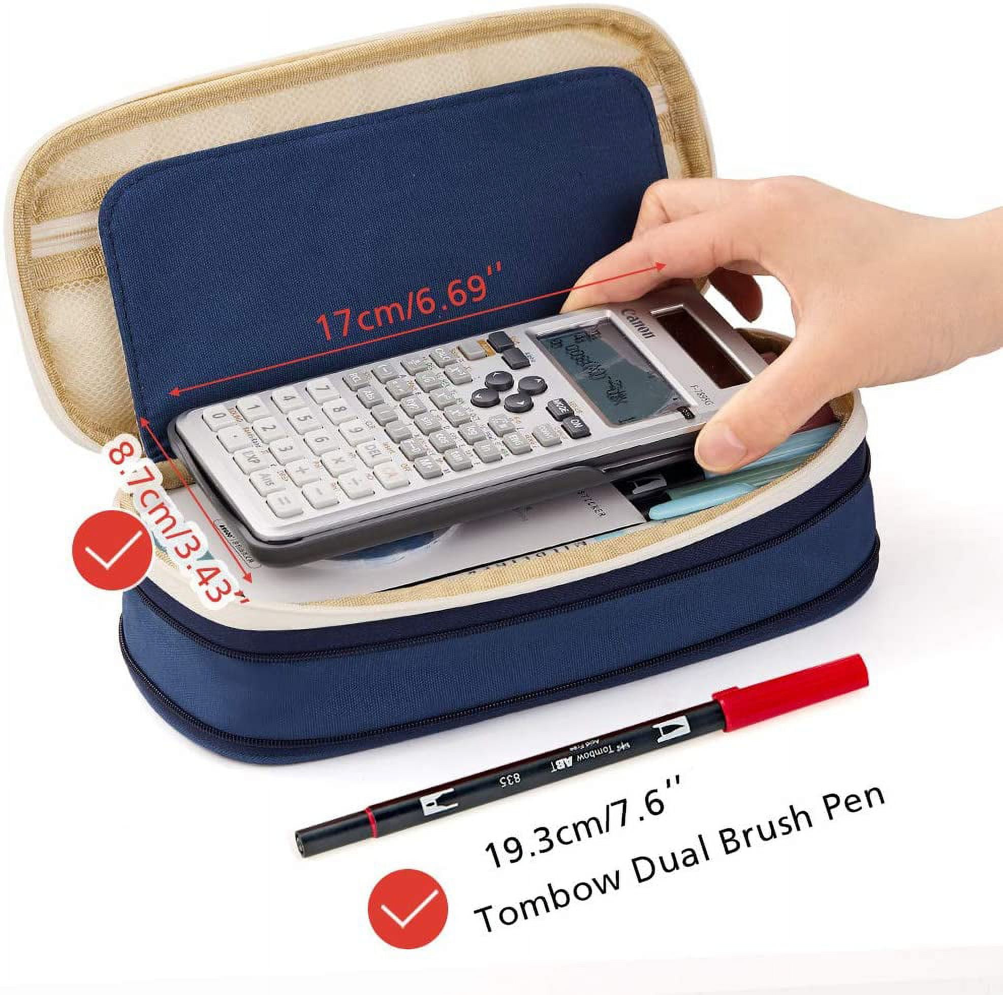 Robotsky Canvas Pencil Cases, Navy Blue
