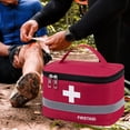 thumbnail image 1 of BELOVING Sac de Premiers Soins, Sac Médical Portable avec Poignée Pochette de Rangement d'Urgence, Étui de Voyage Médical pour Lieu de Travail Voiture Voyage Maison Voyage m Rouge, 1 of 10
