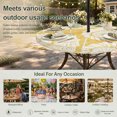 thumbnail image 6 of Round Outdoor Tablecloth with Umbrella Hole and Zipper, Vintage Shell Yellow Tablecloth with Elastic Waterproof, Summer Ocean Coastal Patio Table Covers for 31" - 35" Picnic Pool Tables, 6 of 9