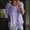 Purple, variant on Boho Floral Tops，Summer Peasant Blouses For Women Retro Casual 3/4 Sleeve Gauze Printed T Shirts Shirts Cute Loose Fit Tunics