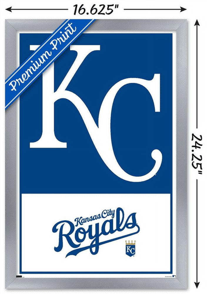 MLB Kansas City Royals - Logo 22 Wall Poster, 14.725" x 22.375" Framed
