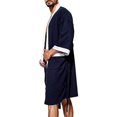 thumbnail image 3 of LAICAIW Men's Waffle Kimono Robe Cotton Lightweight Nightgowns Bathrobe Sleepwear, 3 of 7