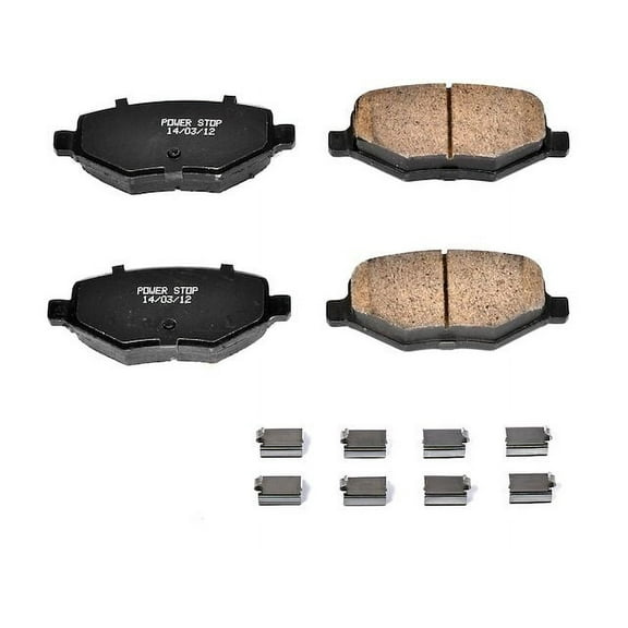 Rear Brake Pad Set - Compatible with 2010 - 2014, 2017 - 2018 Ford Taurus 2011 2012 2013