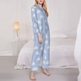 thumbnail image 3 of Goofa Cute Poodle Dog Printed Women’s 2 Piece Pajama Set Super,Pajamas Women's Long Sleeve Sleepwear Soft Button Down Loungewear Pjs Lounge Set Nightwear-XX-Large, 3 of 9