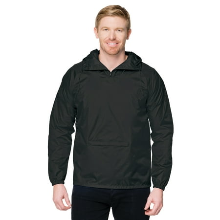 - Tri-Mountain Squall J1005 packable zipped pullover jacket, 2X-Large, Black