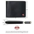 thumbnail image 4 of Alpine Swiss Mens Wallet for Men RFID Protected Leather Mens Wallet Spencer Bifold Divided Bill Section Gift Box 2 ID Windows 14 Card Storage Pockets, 4 of 7