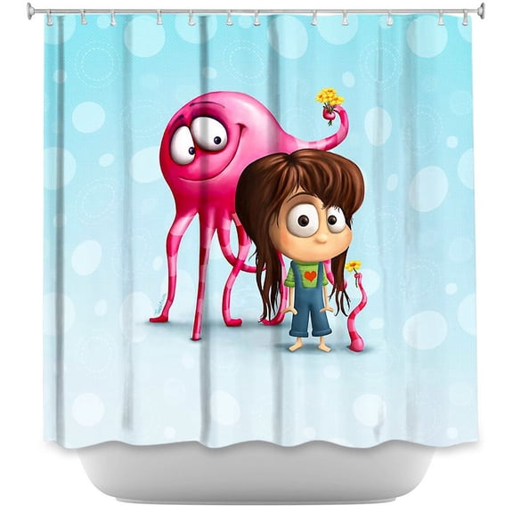 Shower Curtains - DiaNoche Designs - Blobo Likes Jacky