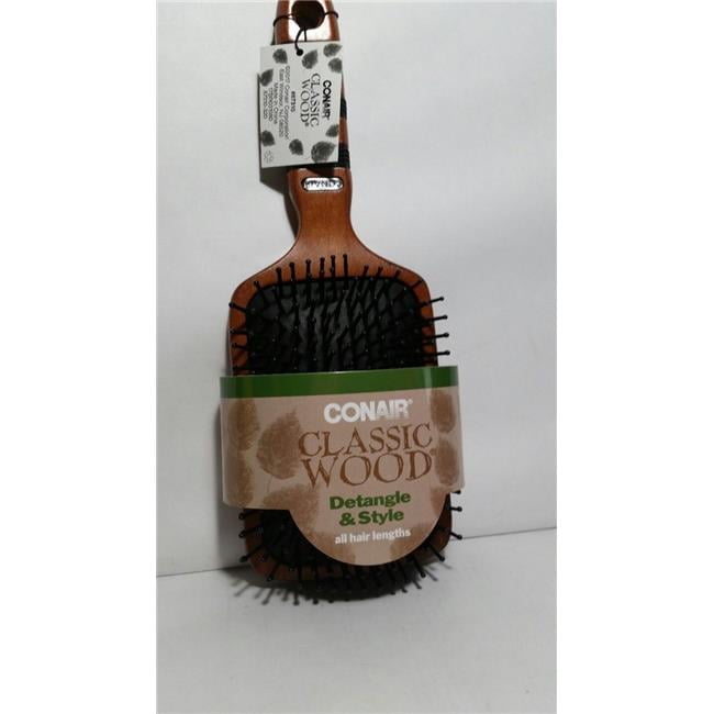 Conair 7266618 Scunci Classic Wood Paddle Brush Pack of 3