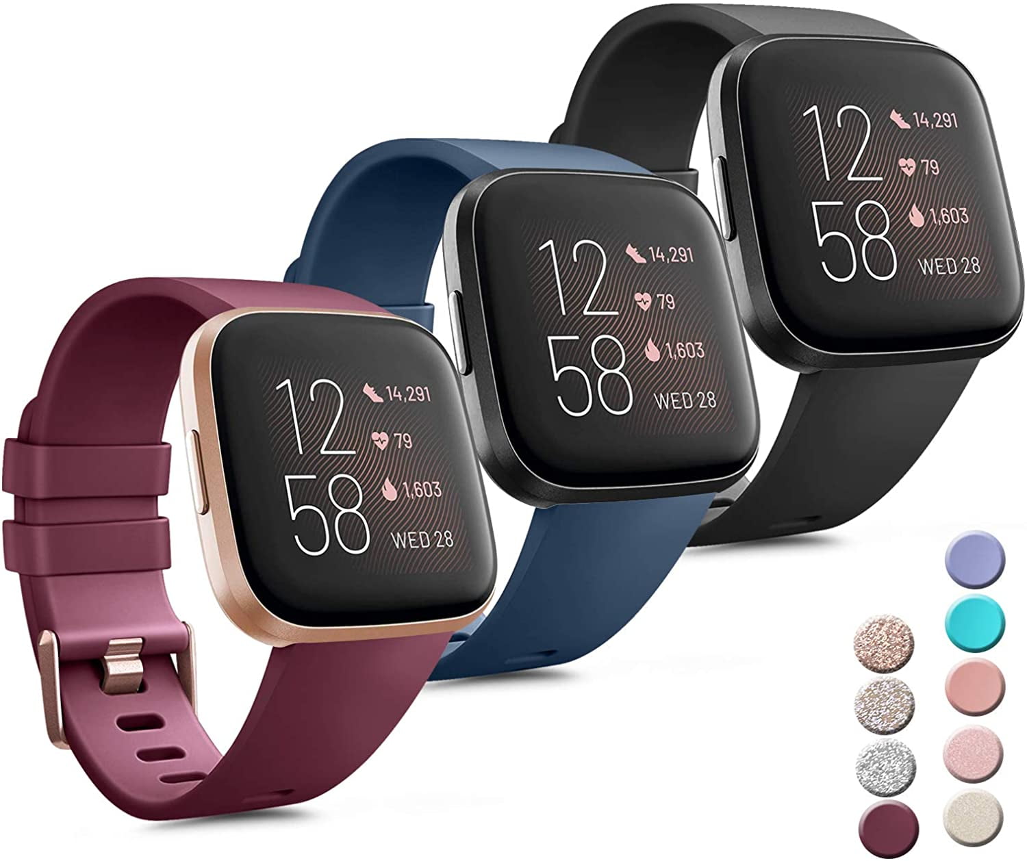 ATUP Replacement Bands Compatible for Fitbit Versa Band/Fitbit Versa