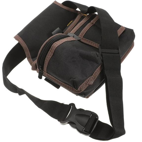 Toyvian Adjustable Coffee Waist Tool Bag with Strong Bearing Force for Electrician Tool Carrying