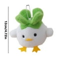 thumbnail image 2 of Funny Garlic Bird Plush Keychain with Sound, Squeeze-to-Quack White Chicken Charm for Backpack, Whimsical Animal Pendant for Stress Relief, 2 of 7