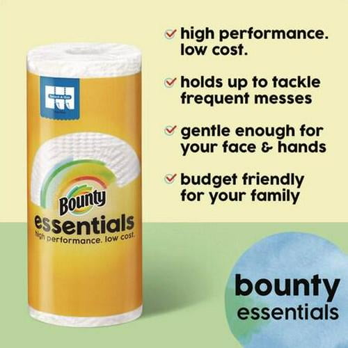 Bounty Essentials Select-A-Size Kitchen Roll Paper Towels, 2-Ply, 108 Sheets/Roll, 12 Rolls/Carton