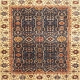 thumbnail image 1 of Ahgly Company Machine Washable Indoor Square Abstract Red Brown Area Rugs, 3' Square, 1 of 7