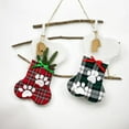 thumbnail image 3 of Dalrosia 2PCS Cat Bone Christmas Stockings, Plush & Plaid Hanging Socks for Holiday and Christmas Decorations, 3 of 3
