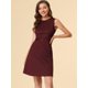 thumbnail image 2 of Vestido de Tweed a Cuadros Sin Mangas Unique Bargains BorgoÃ±a B XL, 2 of 6