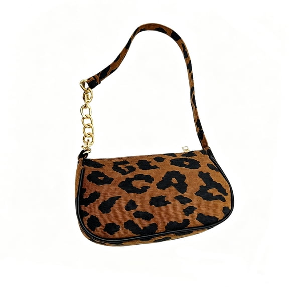Leopard Print Bag, Fashionable Single-shoulder Bag for Women, Versatile Animal Print Handbag with Adjustable Strap, Compact Size for Daily Use