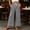0_ Gray, variant on Womens Wide Leg Pants, Drawstring Waist with Contrast Color Pockets, Soft Terry Material in Straight Leg Cut for Daily Casual Attire Blue S