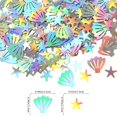thumbnail image 3 of 15g Mermaid Seashell Glitter PVC Table Confetti for Wedding, Birthday, Bridal Shower, Valentines Party Decorations (Blue), 3 of 6
