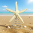 thumbnail image 6 of Natural Starfish Christmas Tree Topper 8.7'' Beach Nautical Coastal Christmas Tree Topper Decoration Rustic Large Starfish Treetop Ornaments for Xmas Holiday Indoor Decor, 6 of 9