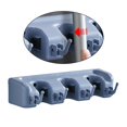 thumbnail image 3 of Soporte para escoba de , Rack de almacenamiento de montaje en pared de fácil instalación, Organizar suministros de limpieza, Herramientas de Azul 4 ganchos Macarena sostenedor de la escoba, 3 of 8