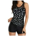 thumbnail image 1 of Maillot de Bain Tankini pour Femmes, Contrôle du Ventre, Haut avec Short, Deux Pièces, 1 of 6